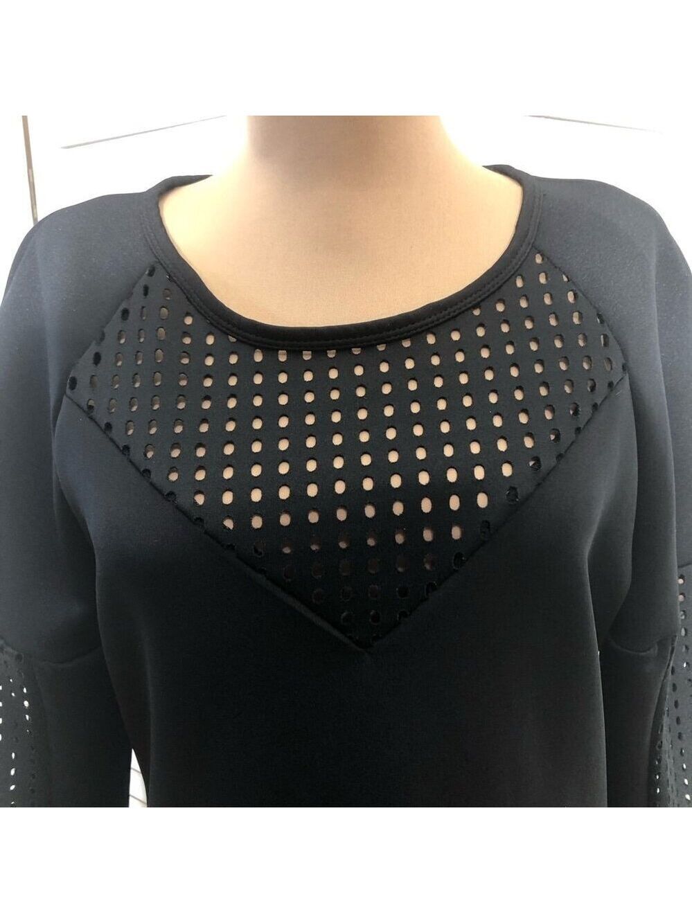 Fabletics Tilly Sweatshirt Mini Dress Knit Mesh Panel Size S - Picture 10 of 15